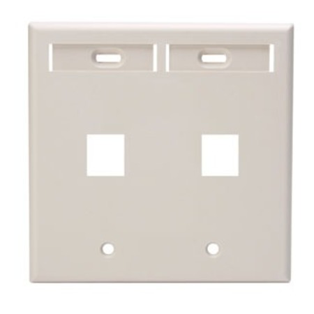LEVITON Number of Gangs: 2 High-Impact Plastic, Light Almond 42080-2TP